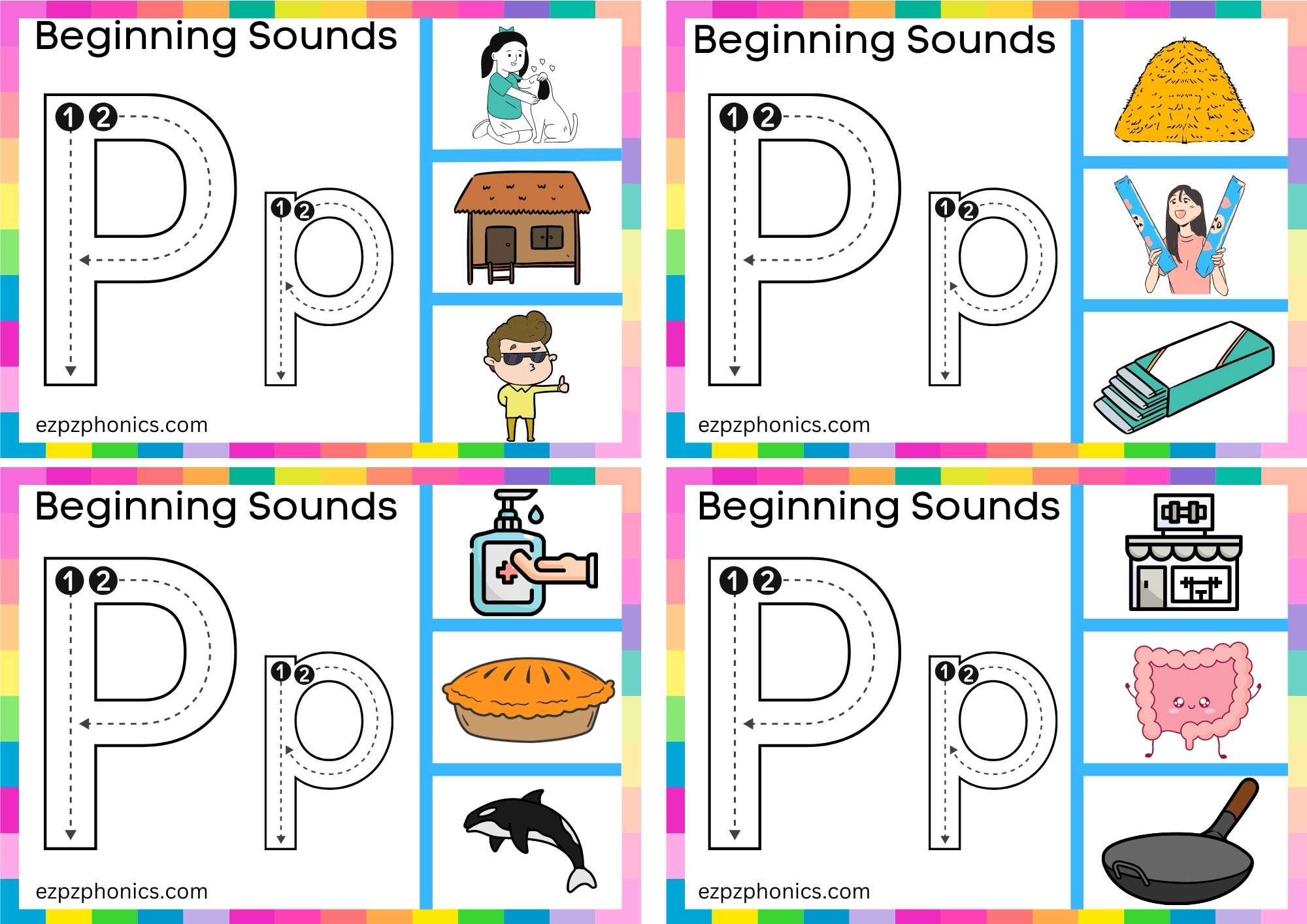 Trace The Letter P And Clip The Image Set 2